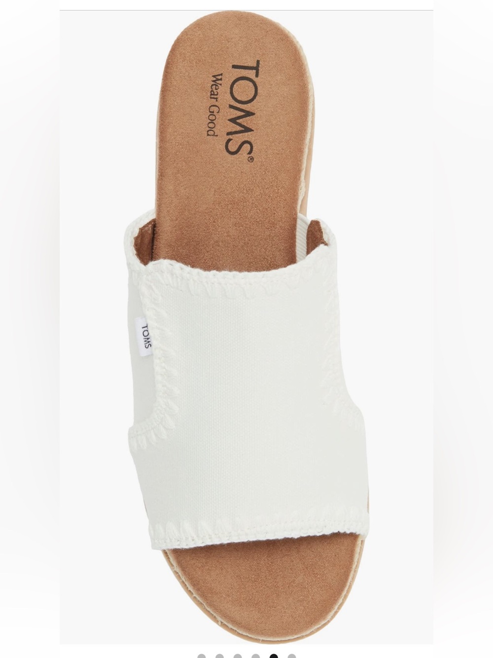 TOMS Adria Platform Wedge Sandal White 8.5 NWT - Picture 5 of 6